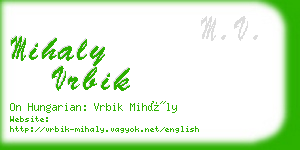 mihaly vrbik business card